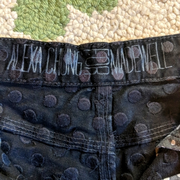 Alexa Chung Madewell Polka Dot Denim Shorts - Picture 5 of 7